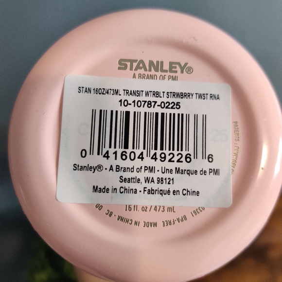 Stanley Target 16 Oz Transit Bottle Coffee Travel Strawberry Twist Pink Swirl - Picture 7 of 8